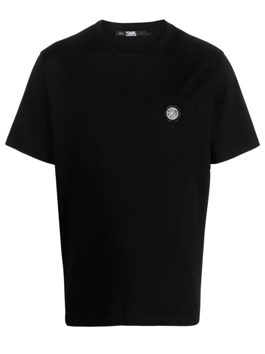 Karl Lagerfeld Logo Patch Black T-shirt