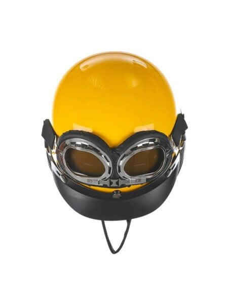 Motorbike Helmet Style Unisex Yellow Backpack Shoulder Bag