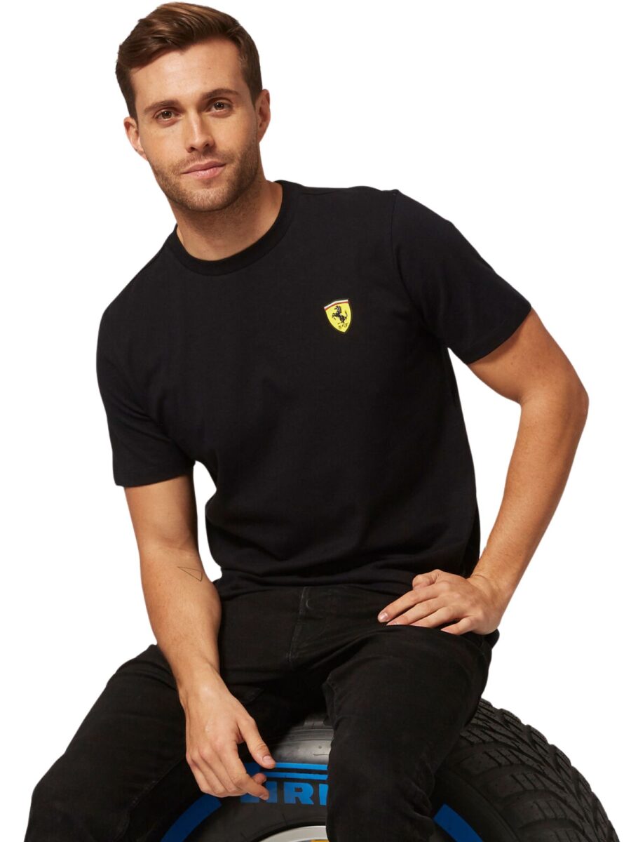 Scuderia Ferrari Small Shield Black T-Shirt