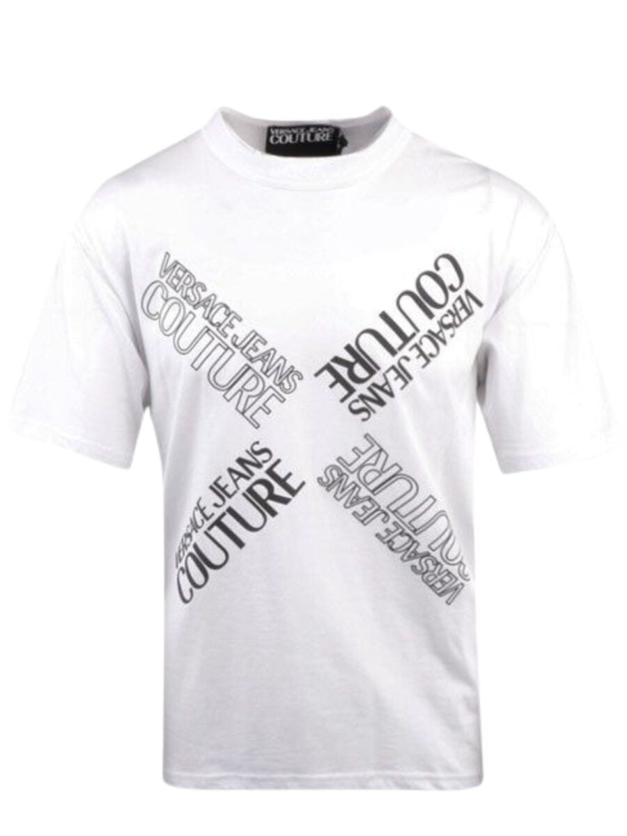 Versace Jeans Couture Cross Pattern White T-shirt