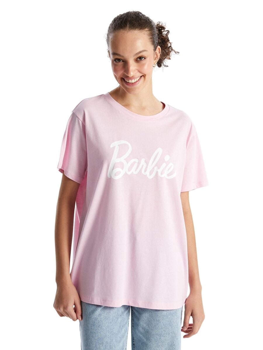 Barbie Printed Short Sleeve Pink T-shirt
