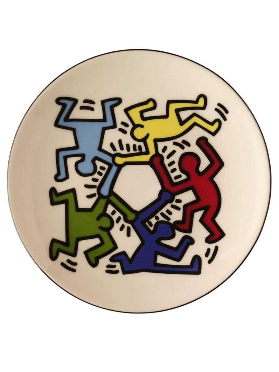 Keith Haring Colored Porcelain Cake Plate (19 cm)