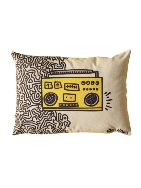 Keith Haring Fun Throw Pillow Yellow (35x50 cm)