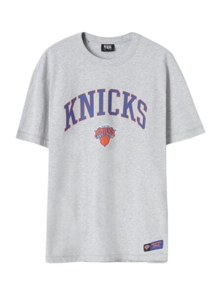Knicks NBA Print Logo Grey T-shirt