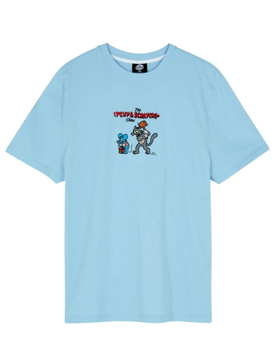 The Simpson Itchy & Scratchy Blue T-shirt For Man