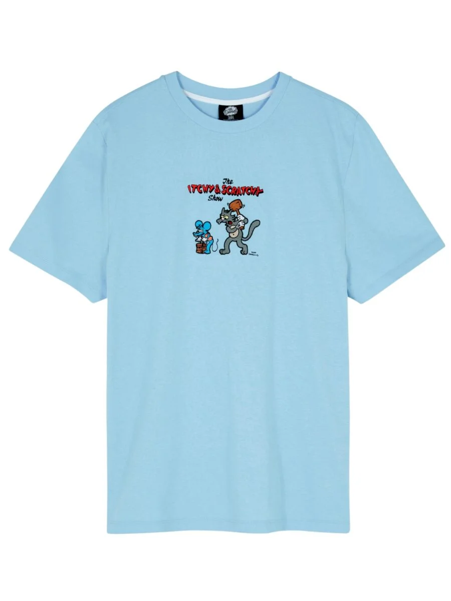 The Simpson Itchy & Scratchy Blue T-shirt For Man