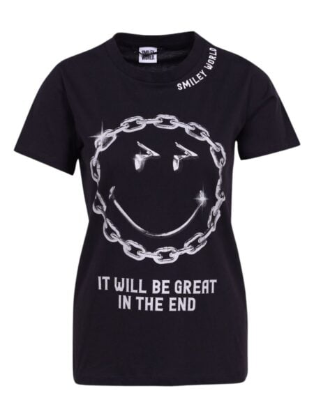 Smiley World Chain Black T-shirt